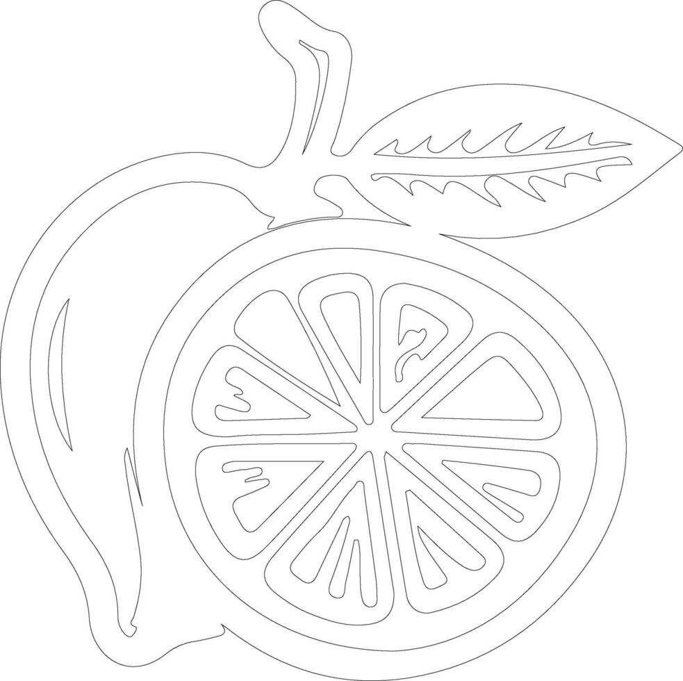 lemon  outline silhouette vector