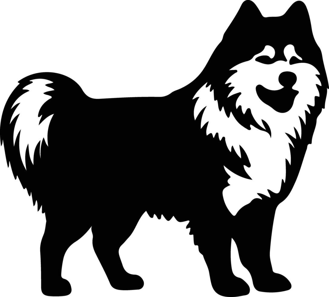 Samoyedo negro silueta vector