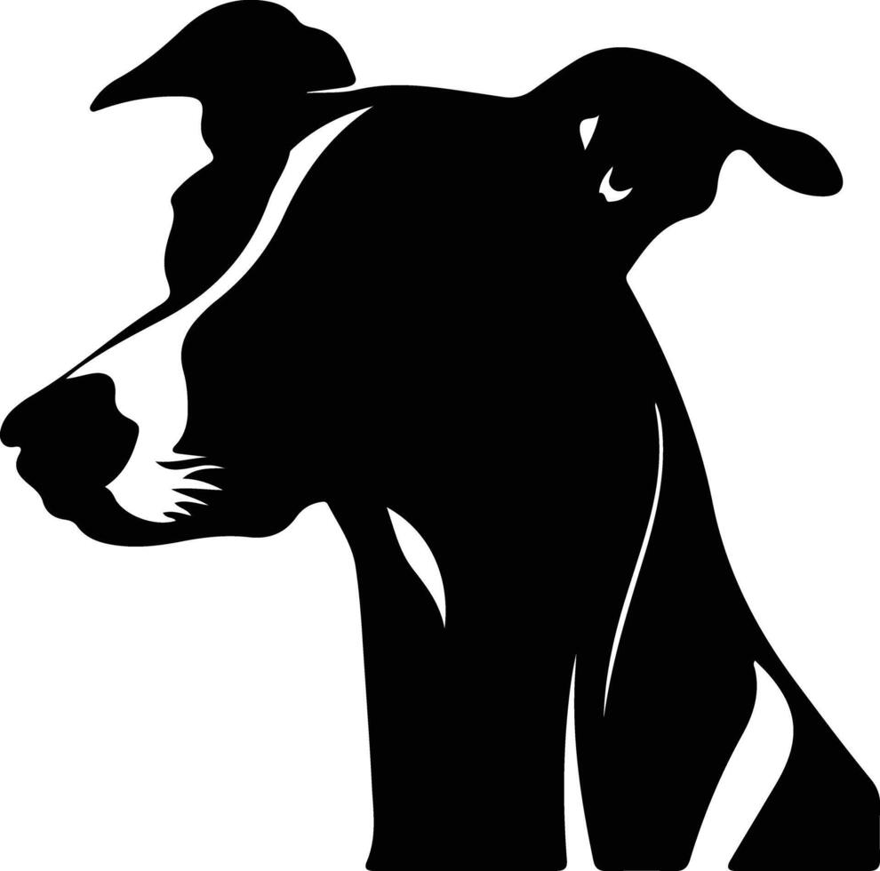 Whippet  silhouette portrait vector