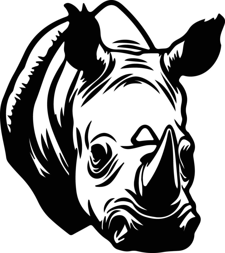 Arsinoitherium  silhouette portrait vector