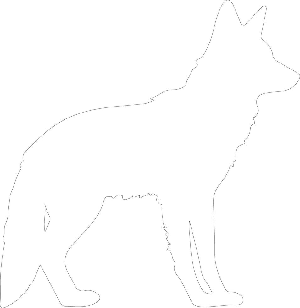 coyote outline silhouette vector
