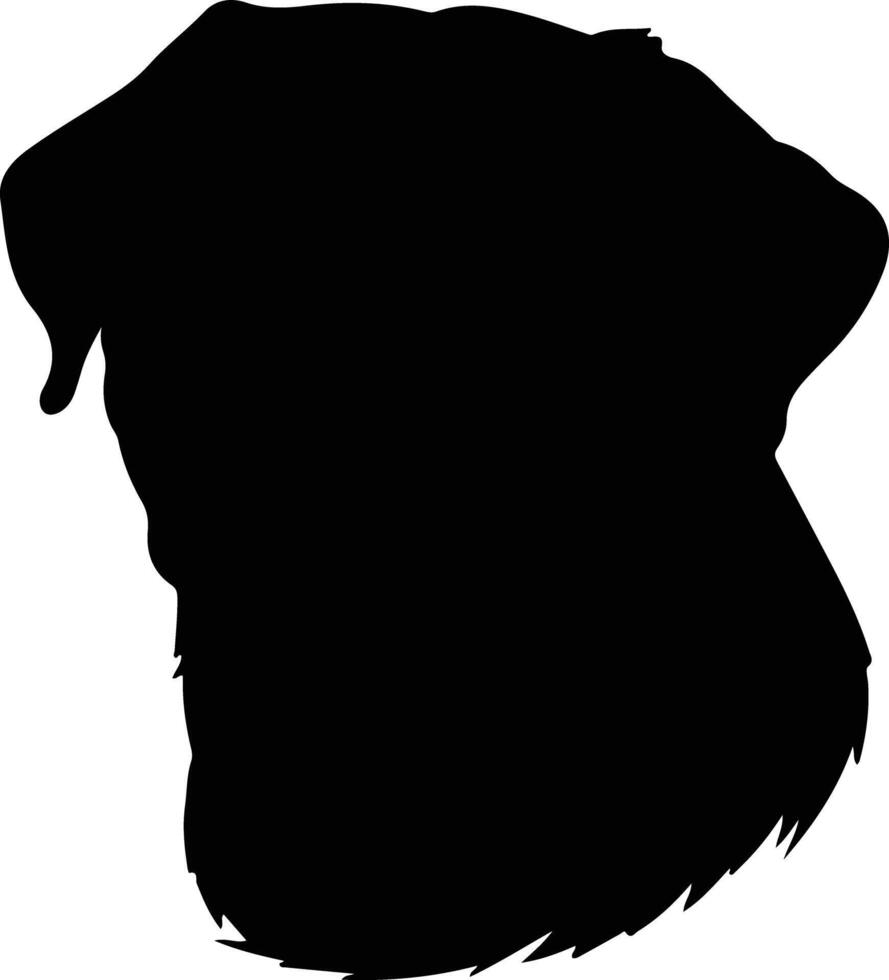 Rottweiler silueta retrato vector