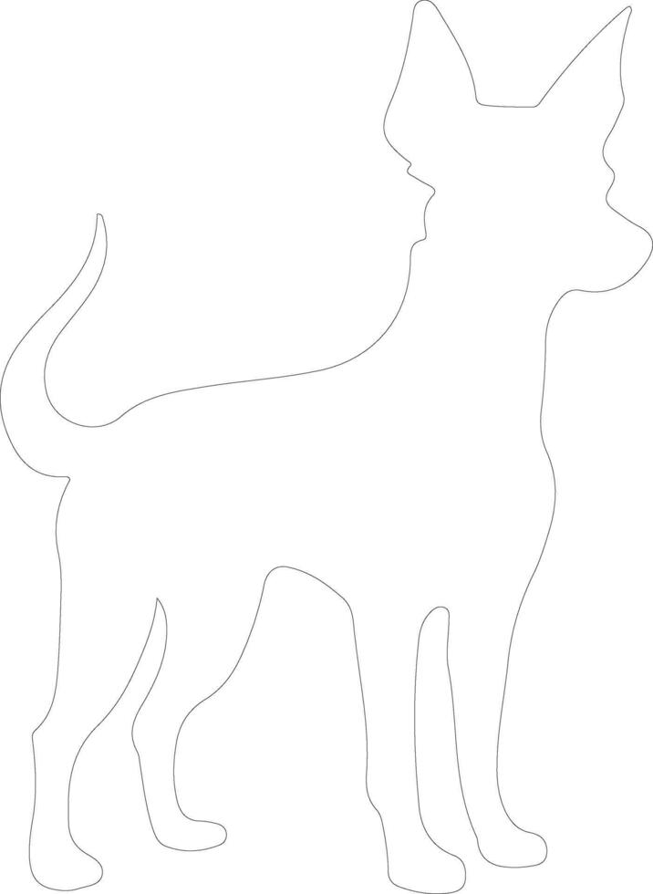 Miniature Pinscher  outline silhouette vector