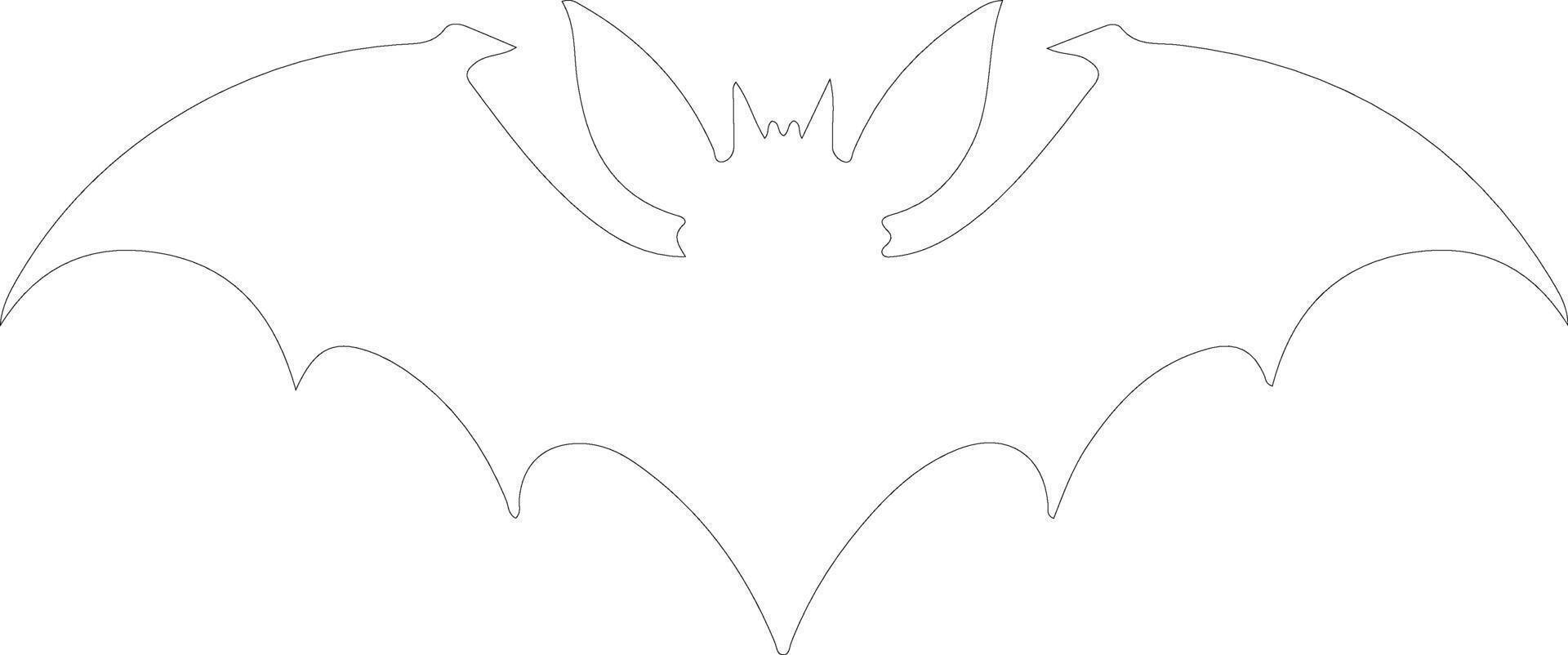 vampire bat  outline silhouette vector