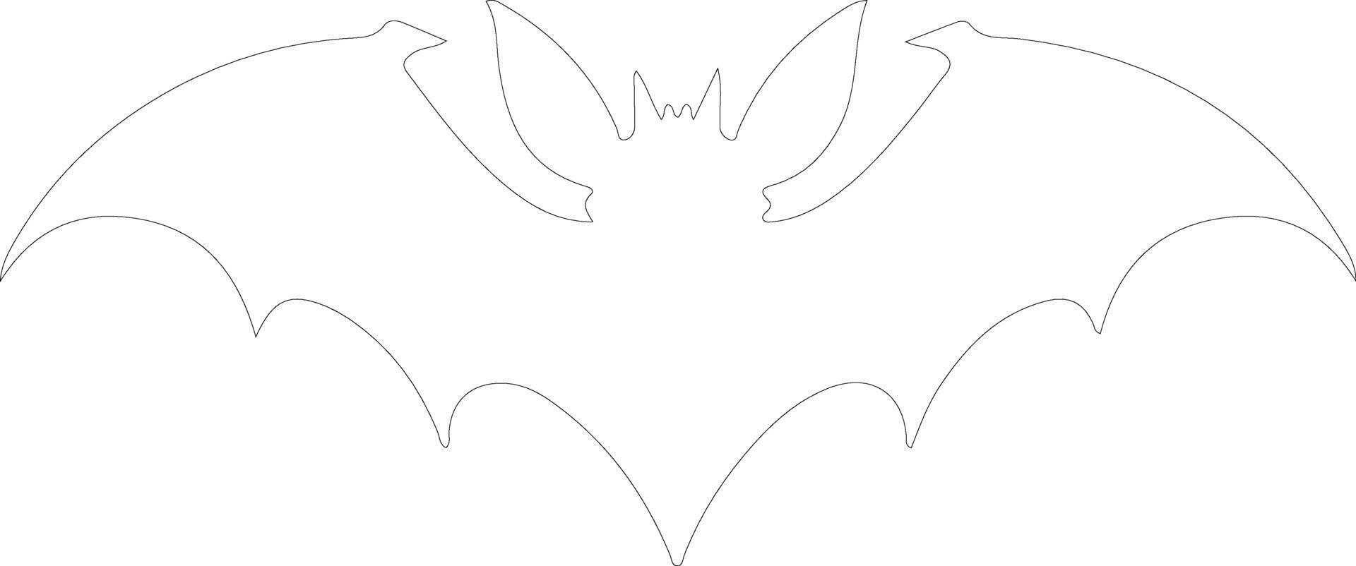 vampiro murciélago contorno silueta vector