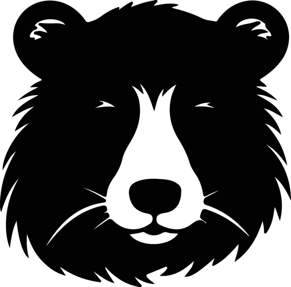 black bear hamster  silhouette portrait vector