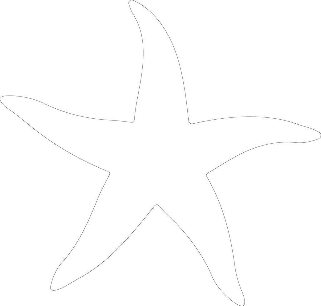 sea star    outline silhouette vector