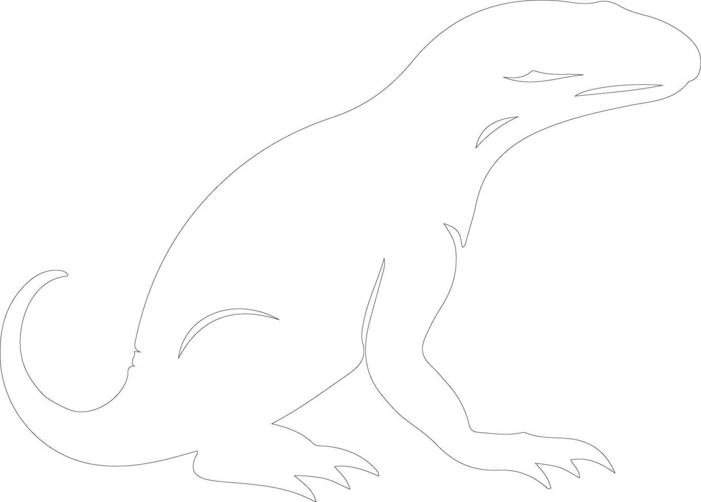 reptile   outline silhouette vector