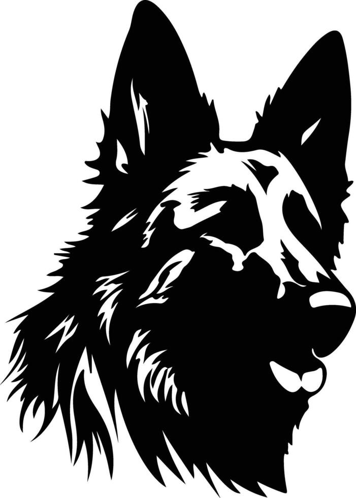 Belgian Tervuren  silhouette portrait vector