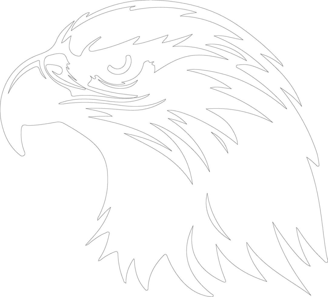 eagle   outline silhouette vector