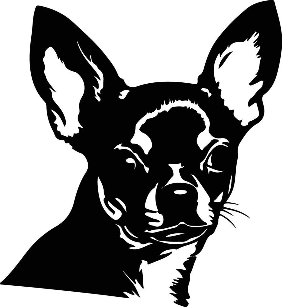 chihuahua silueta retrato vector