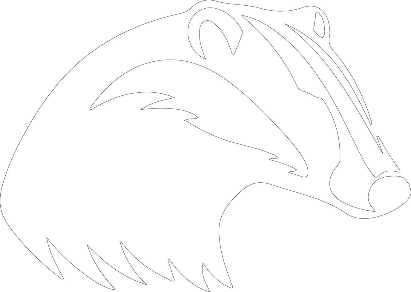 badger  outline silhouette vector