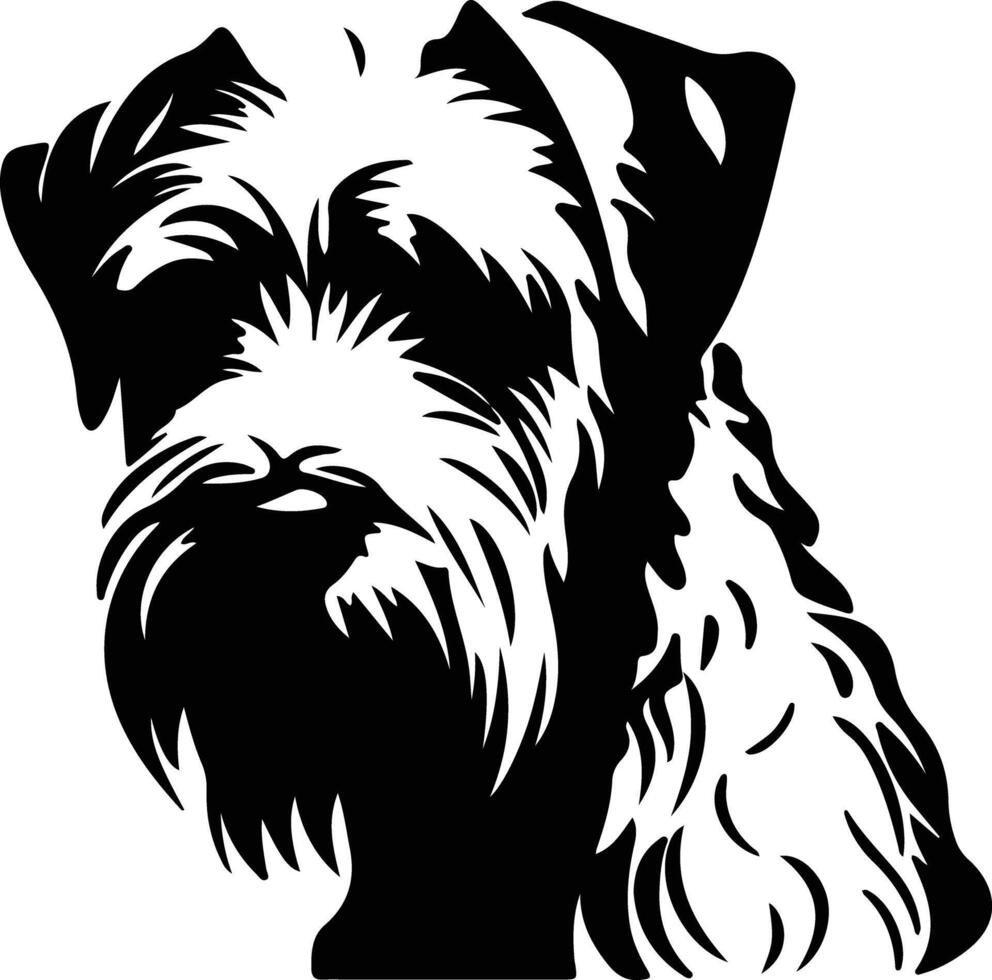 suave saburral trigo terrier silueta retrato vector