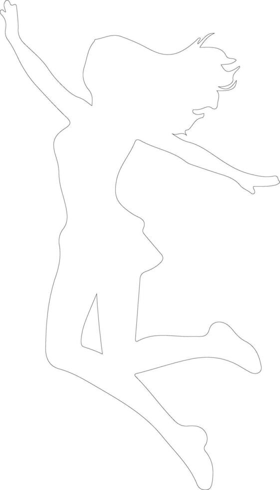 Joy  outline silhouette vector