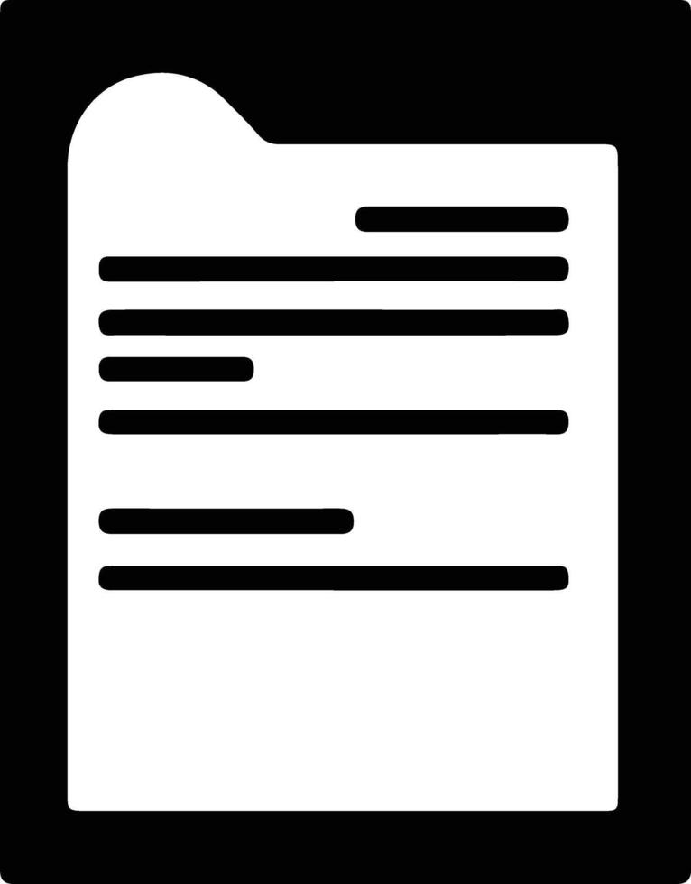 Document icon black silhouette vector