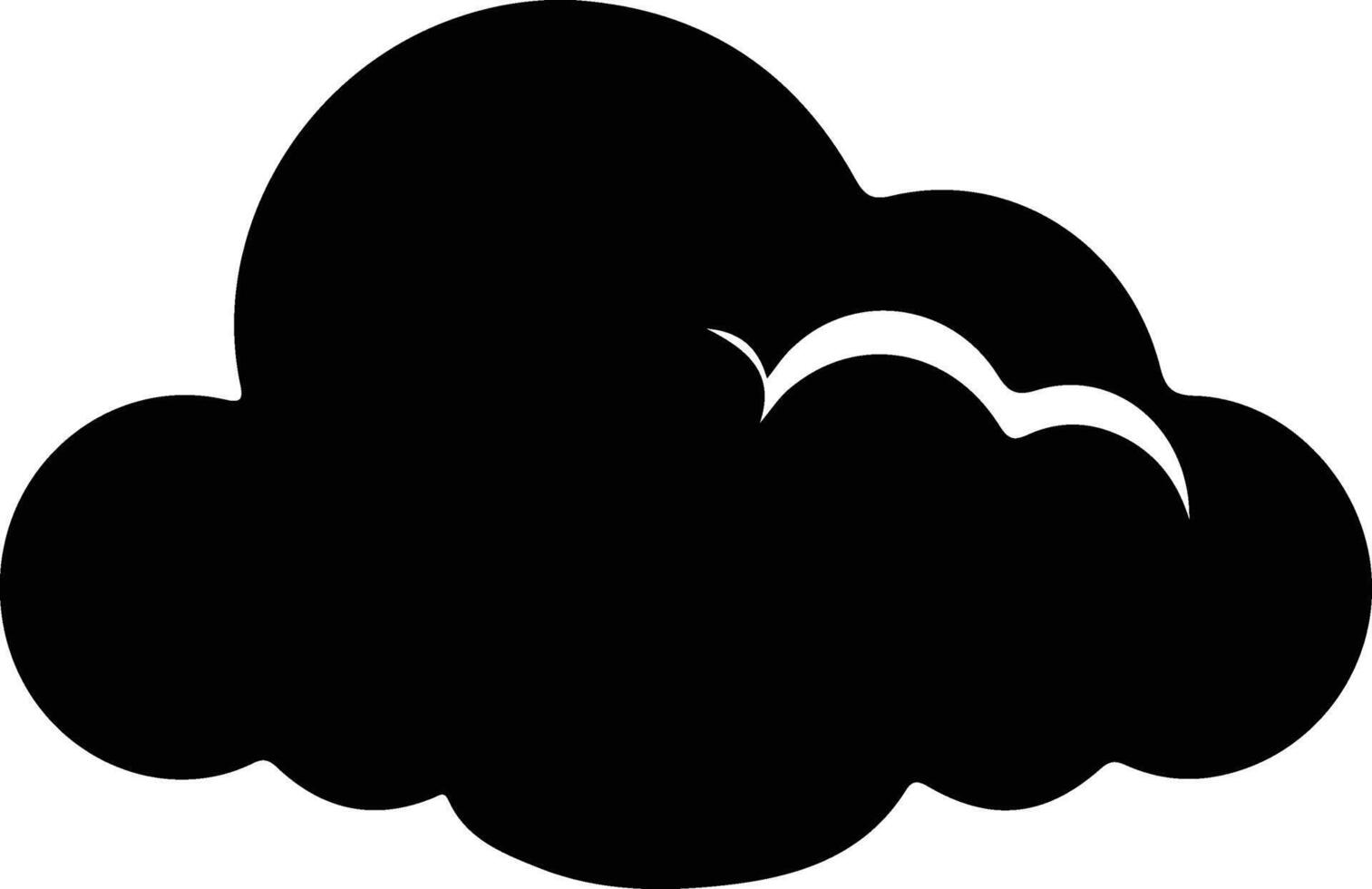 Cloud icon  black silhouette vector