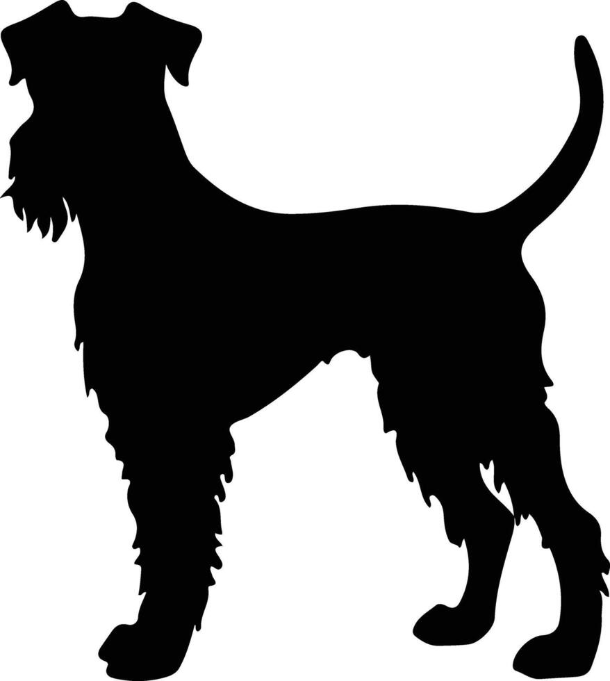 Irish Terrier   black silhouette vector