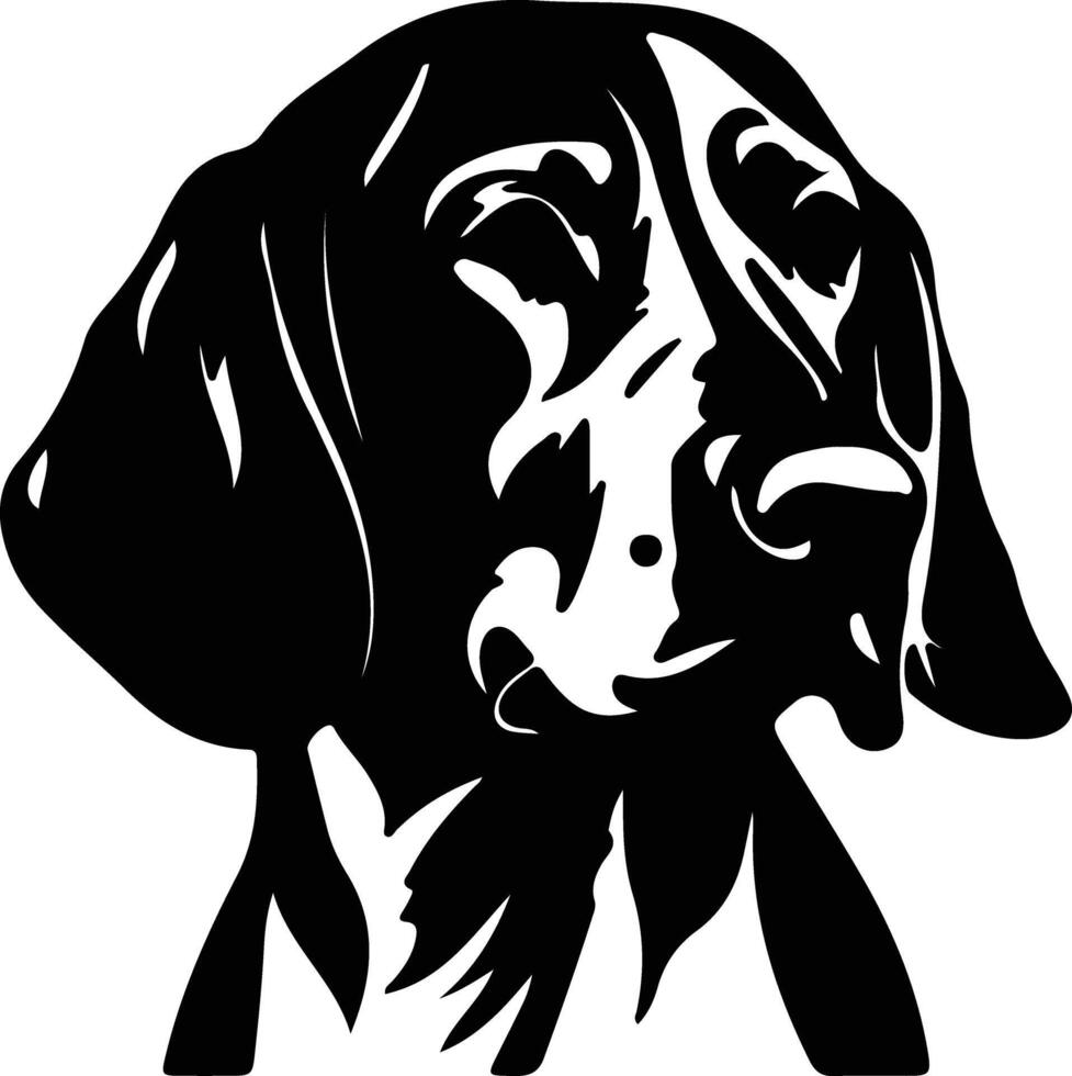 Coonhound  silhouette portrait vector