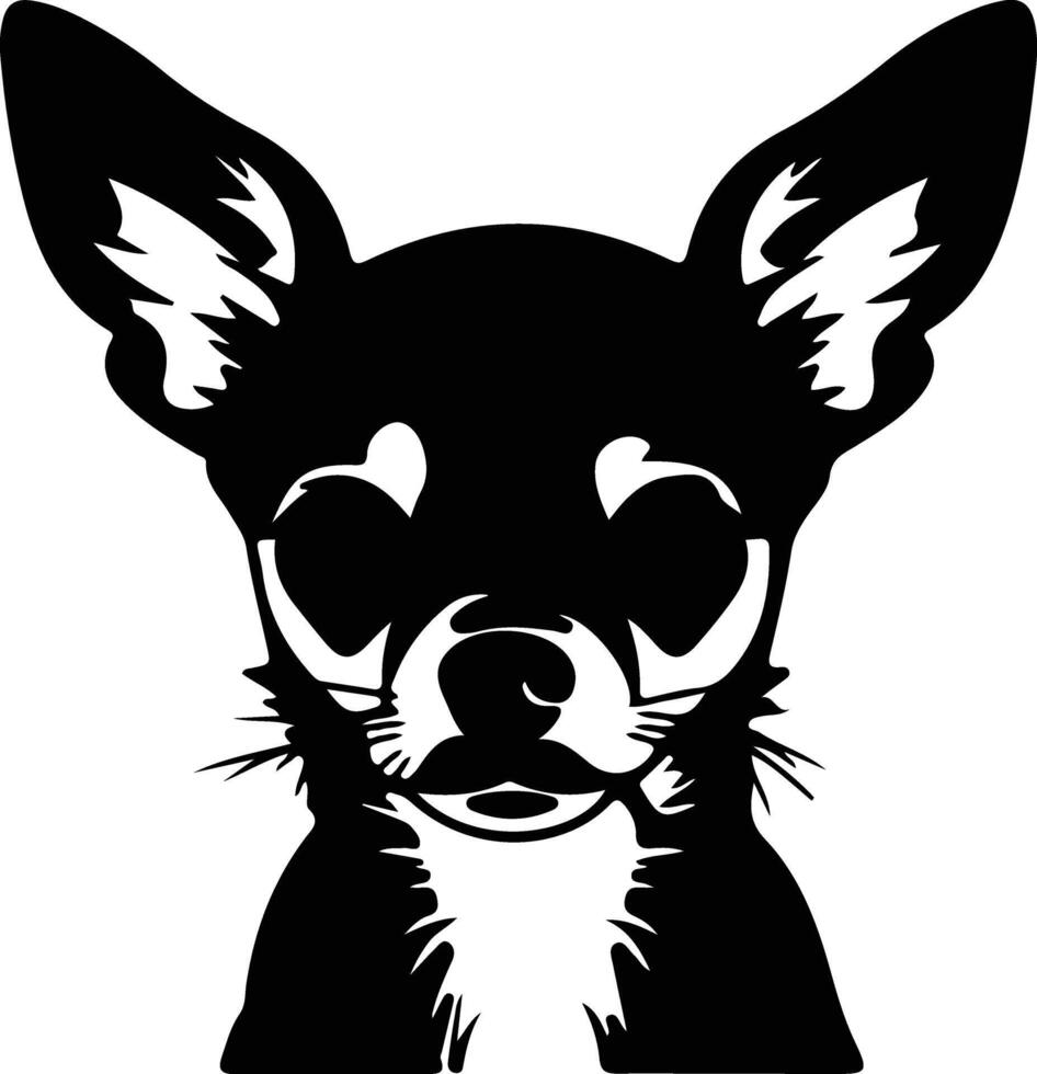 Chihuahua    black silhouette vector