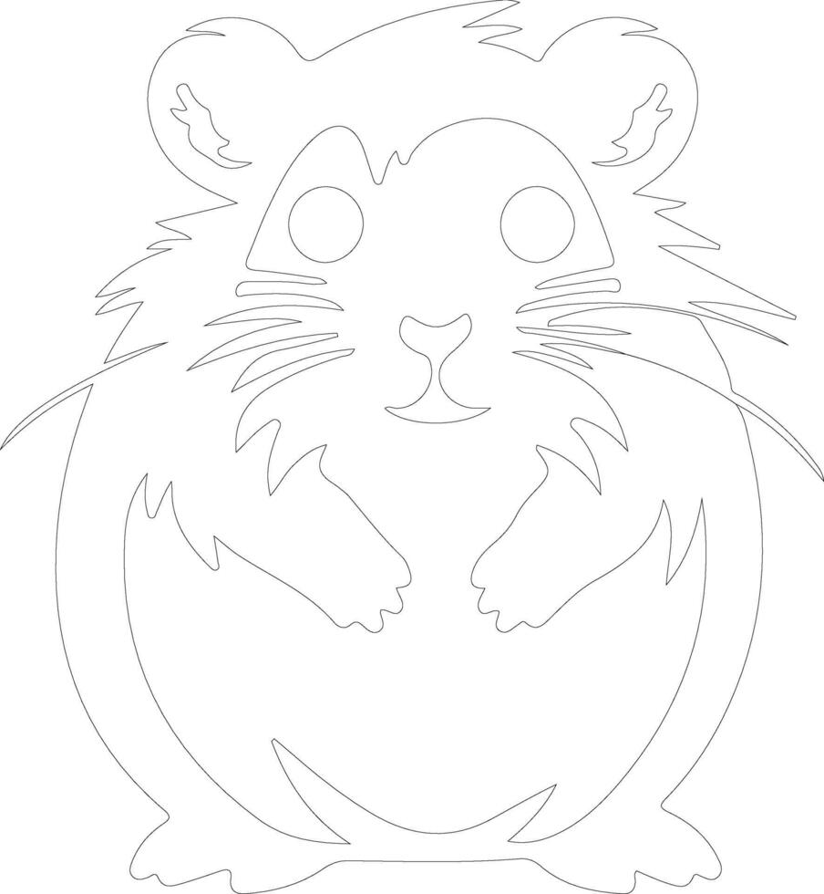 hamster  outline silhouette vector