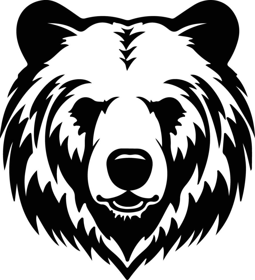 bear  silhouette portrait vector