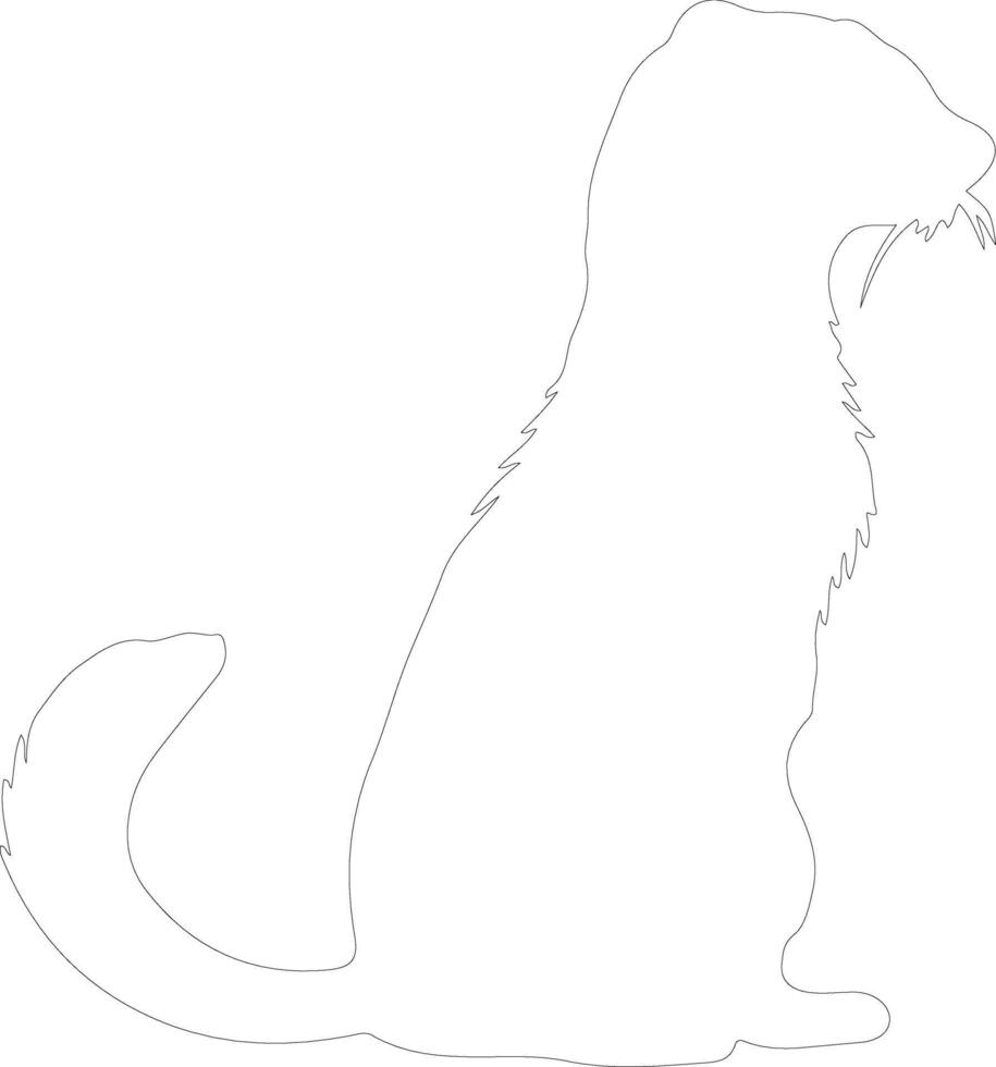 mink  outline silhouette vector