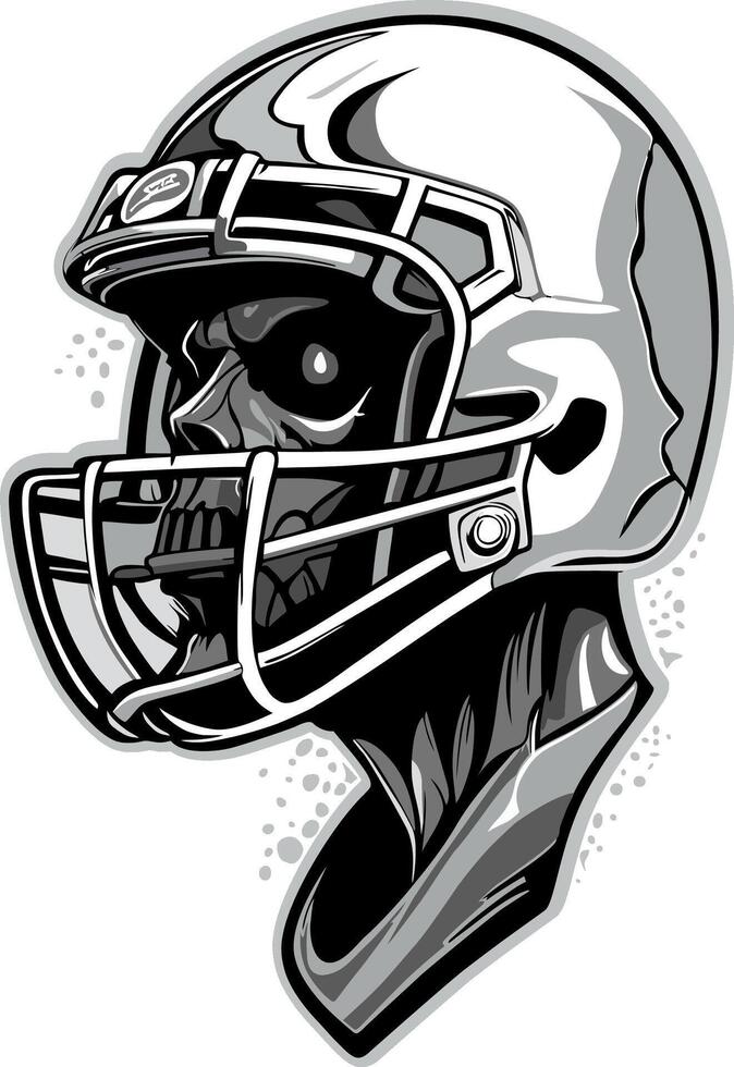 american football skull vector