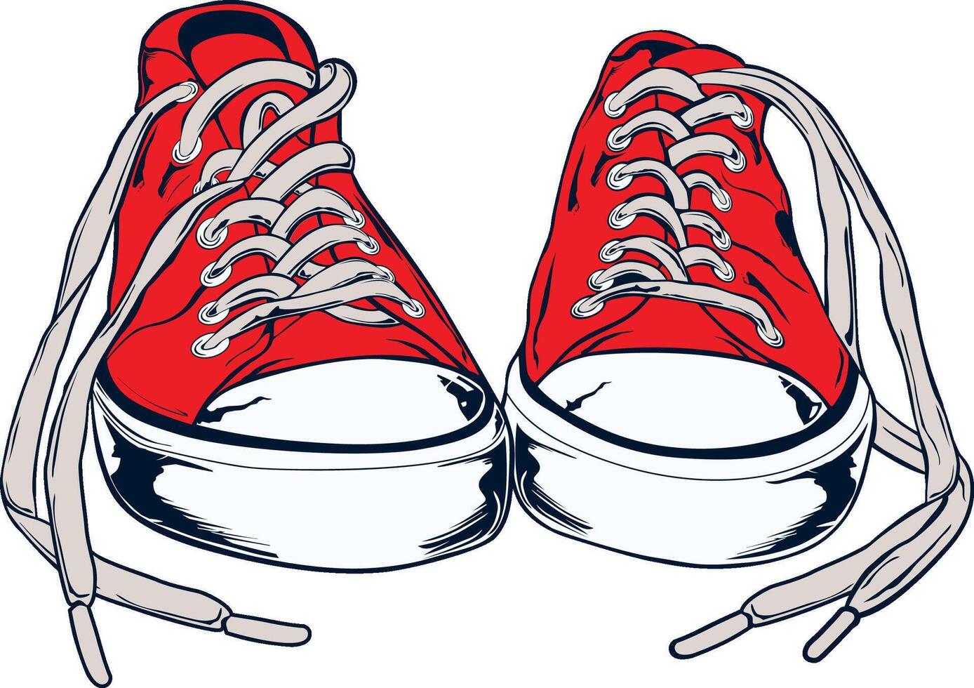 GYM SHOE RED vector