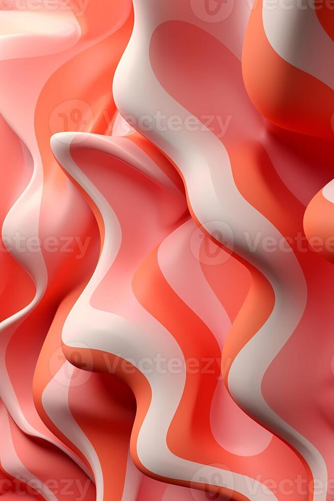 AI generated Abstract 3d melting candy background. Vertical illustration photo