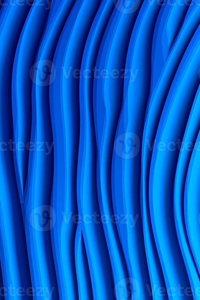 AI generated Abstract blue wave background. Vertical illustration photo