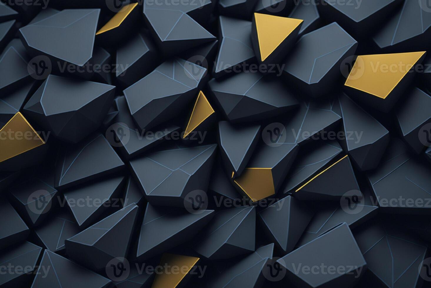 AI generated Abstract 3d design polygon shape background photo