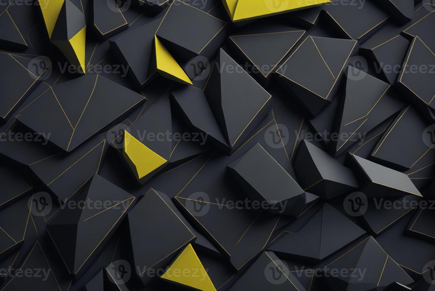 AI generated Abstract 3d design polygon shape background photo