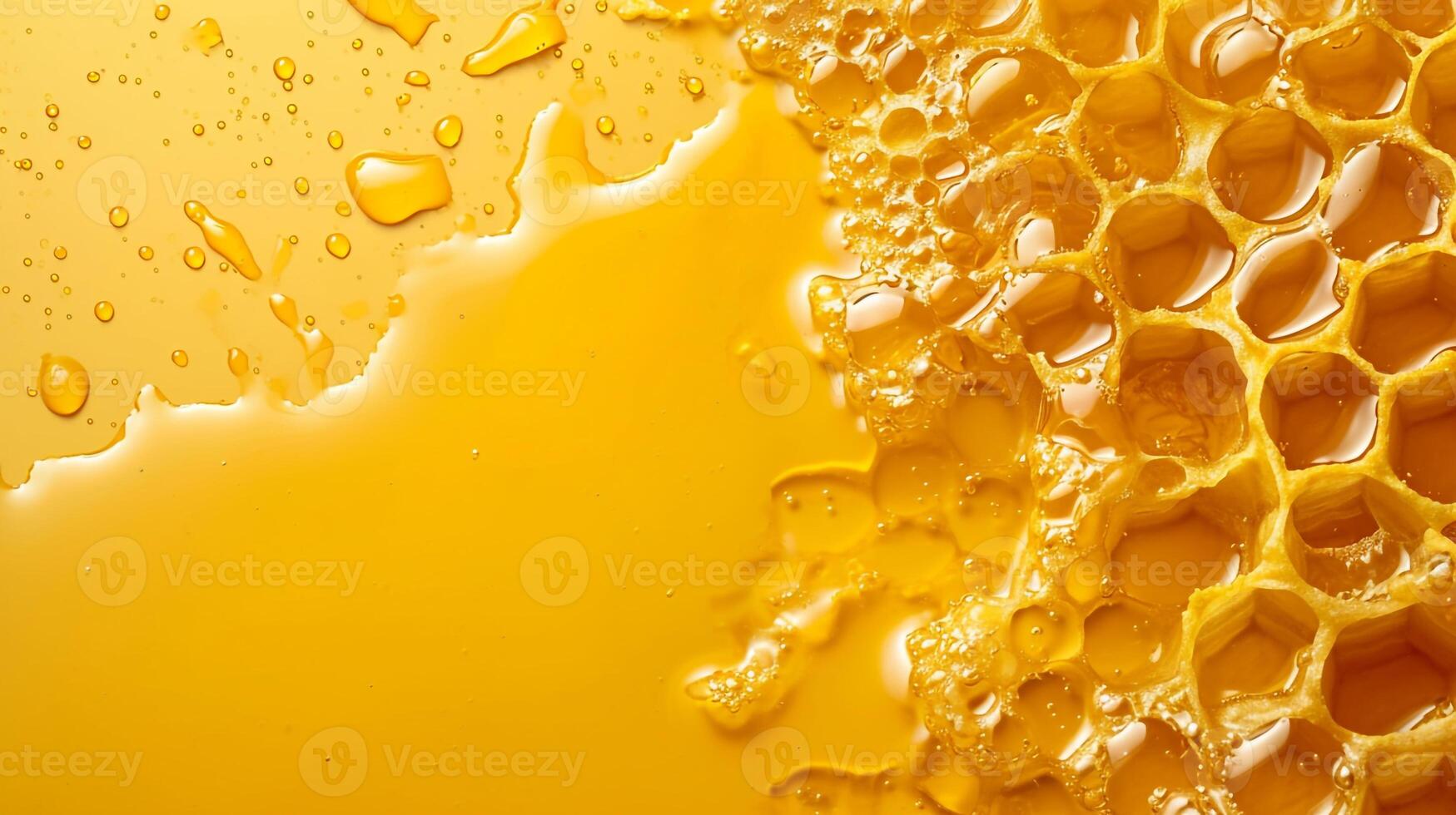 AI generated Minimalistic honey background concept with empty space. photo