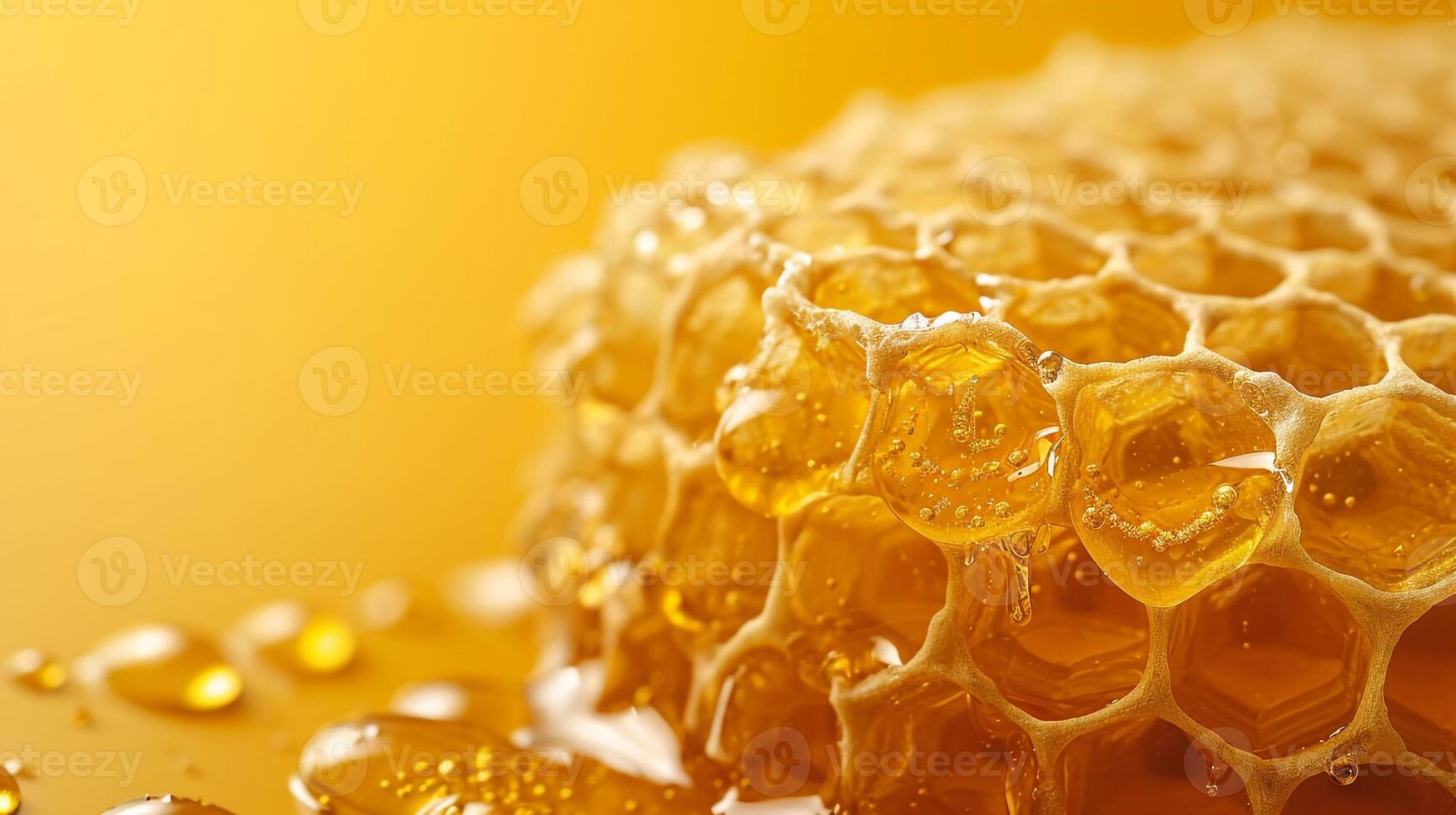 AI generated Minimalistic honey background concept with empty space. photo