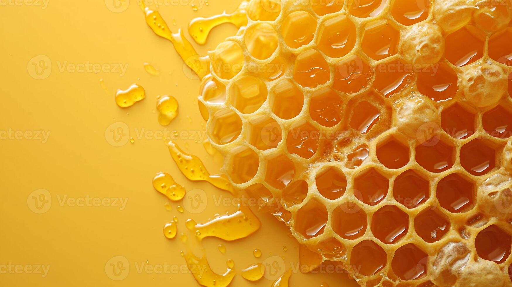 AI generated Minimalistic honey background concept with empty space. photo