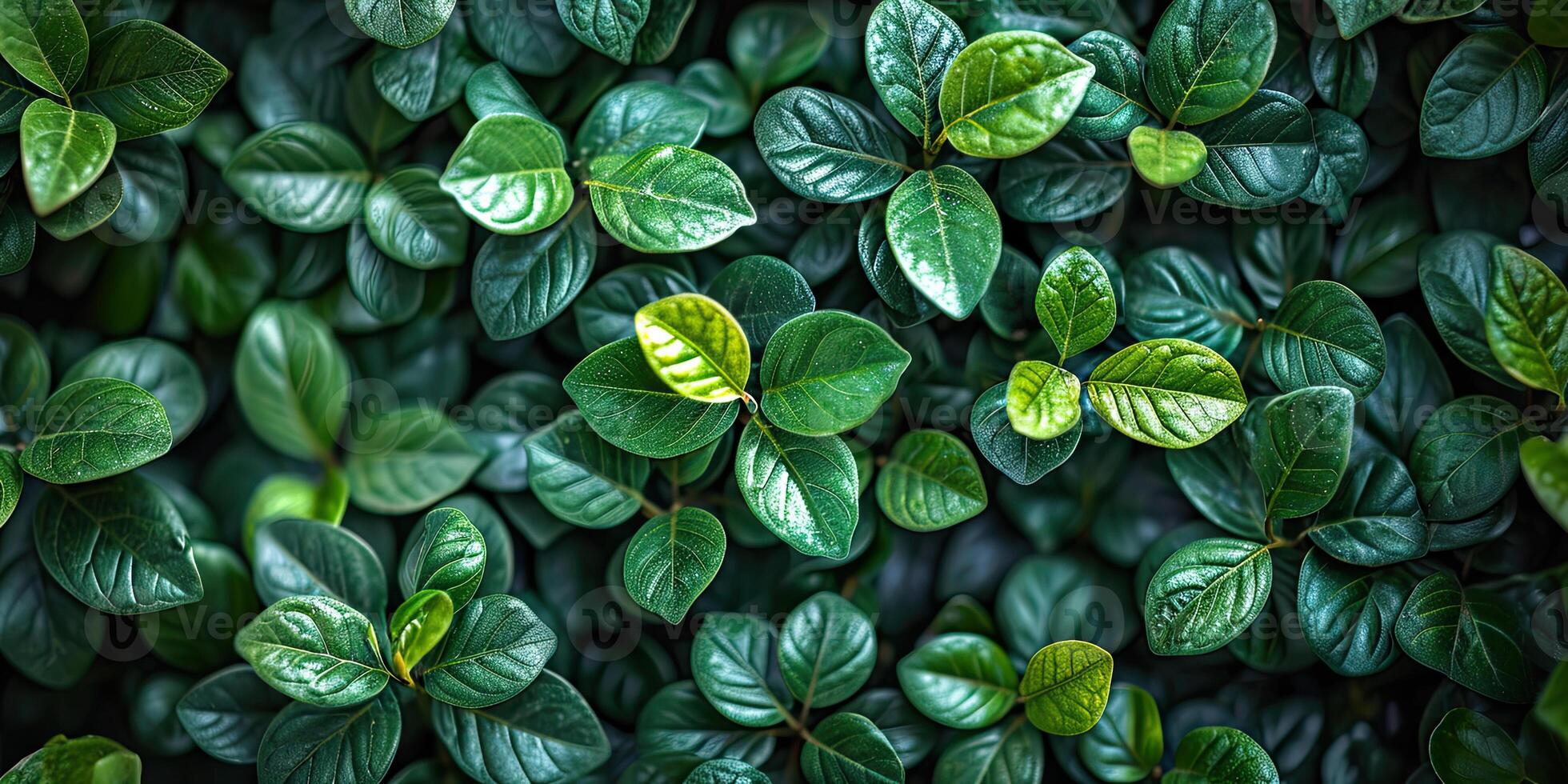 AI generated leaves green background. Abstract spring background natural green leaf in the forest. Top view of green leaf in the garden. Flat lay. photo