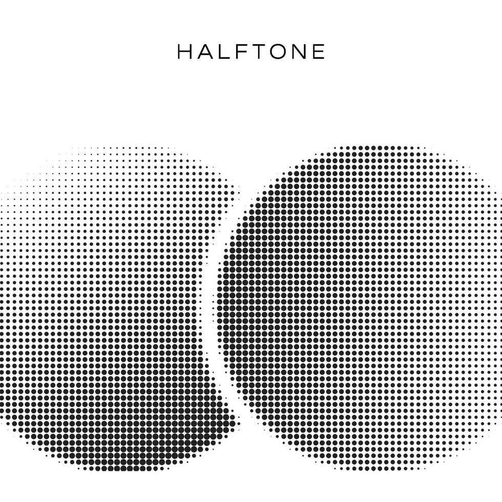 creative color halftone double sphere vector