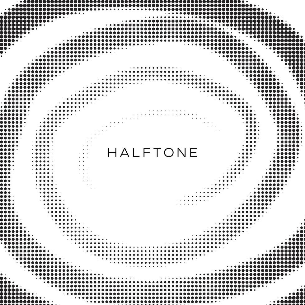 creative color halftone spiral waves towards the middle vector