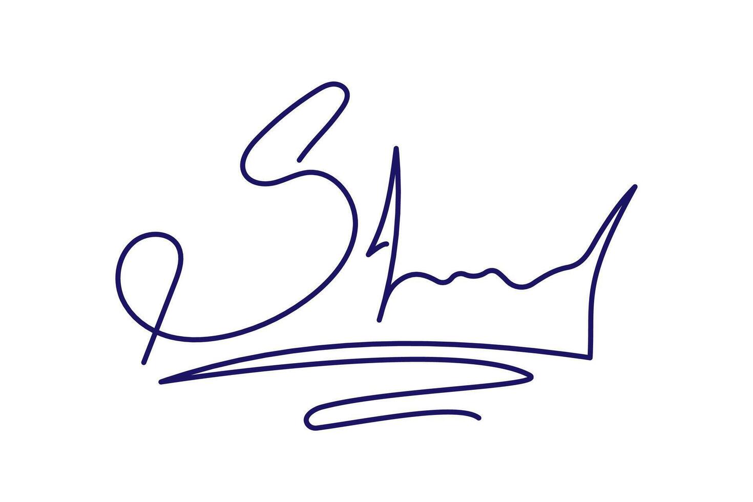 Vector hand drawn Fake autograph sample. Editable stroke Signature