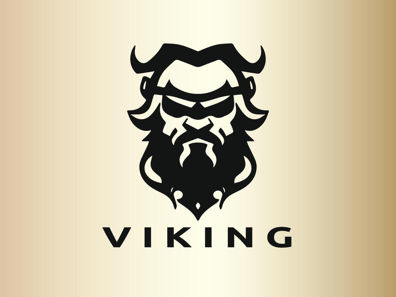 Viking logo design vector template. Human viking logo design icon symbol vector illustration.