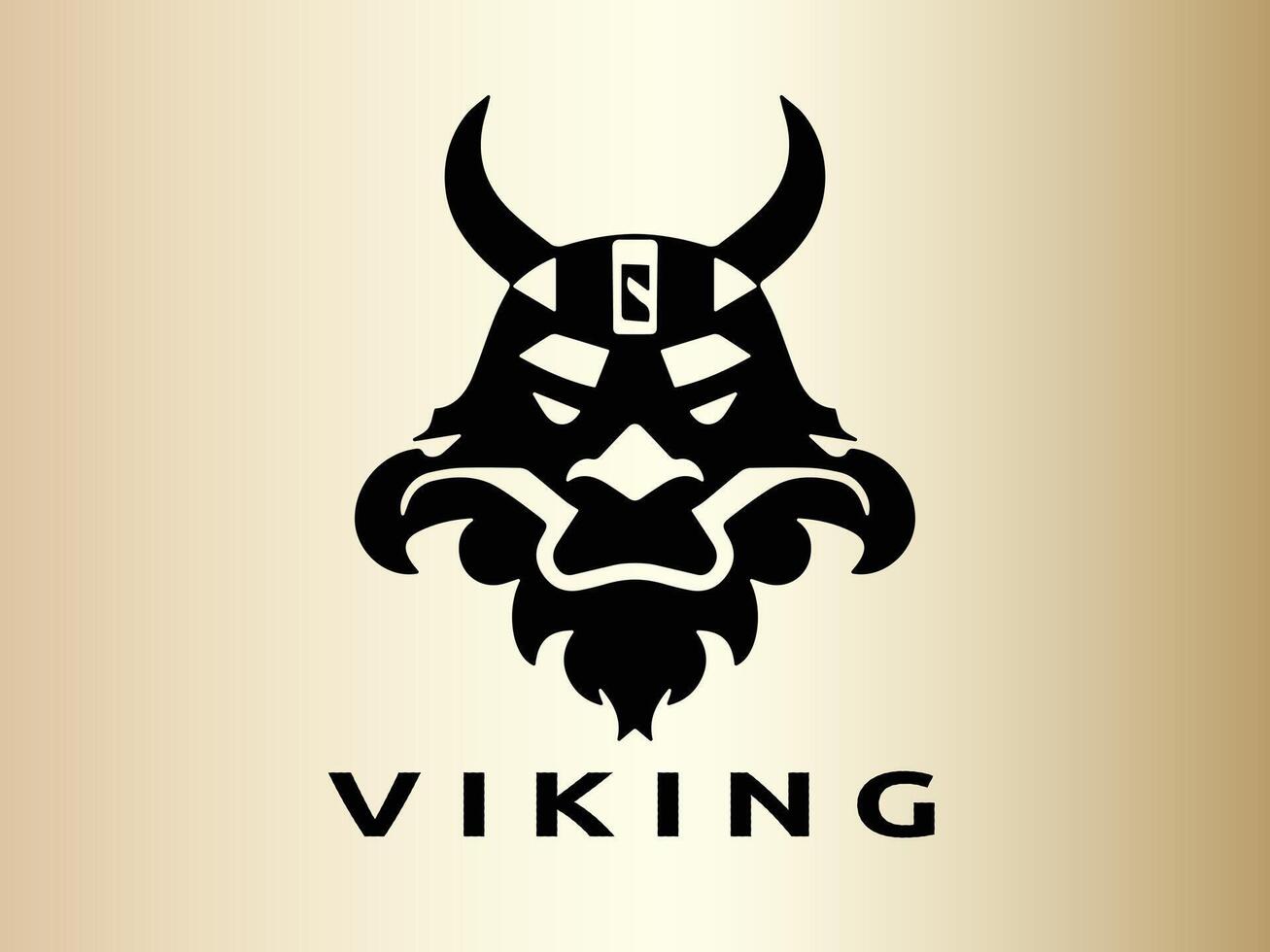 Viking logo design vector template. Human viking logo design icon symbol vector illustration.