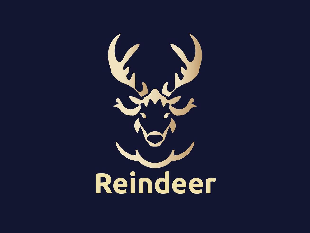 Reindeer logo design vector template. Deer logo design icon