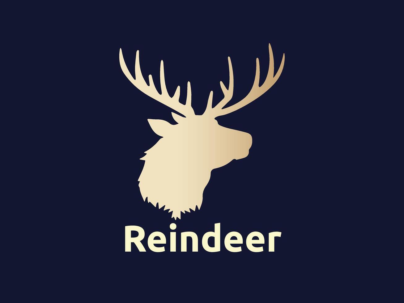 Reindeer logo design vector template. Deer logo design icon