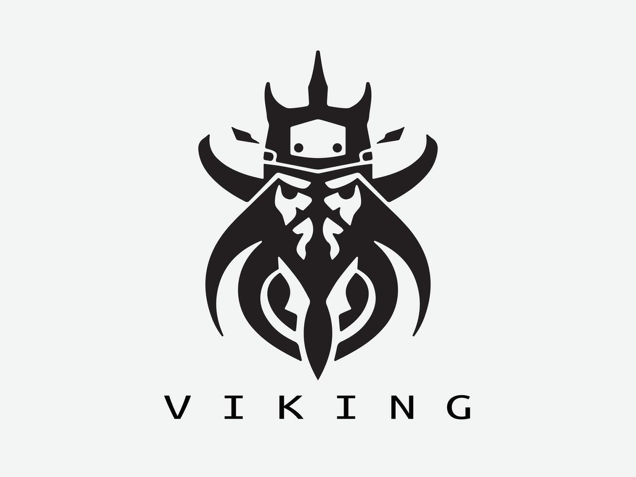 vikingo logo diseño icono símbolo vector ilustración