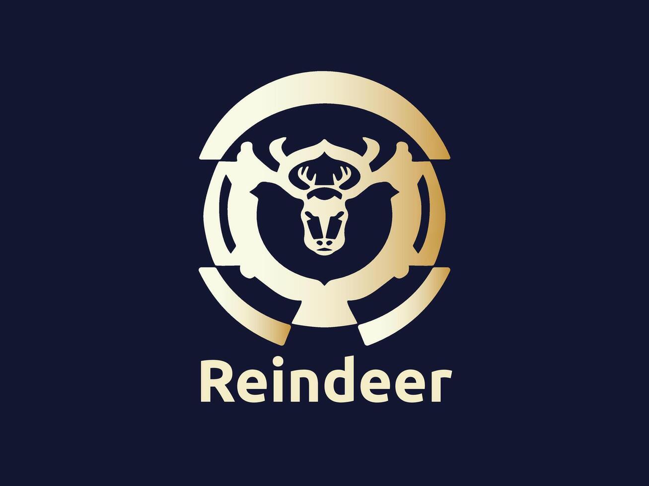 Reindeer logo design vector template. Deer logo design icon