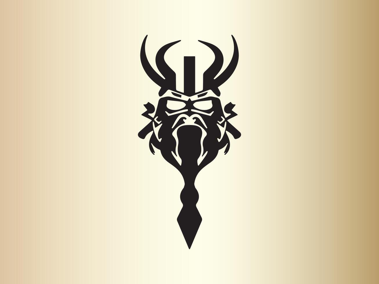 vikingo logo diseño icono símbolo vector ilustración. humano vikingo logo diseño modelo.