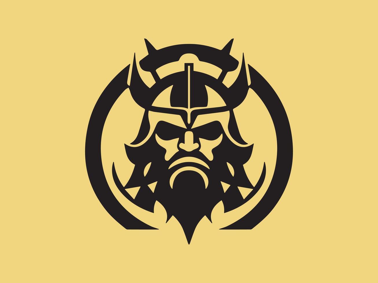 Viking logo design icon symbol vector illustration. Human viking logo design template.