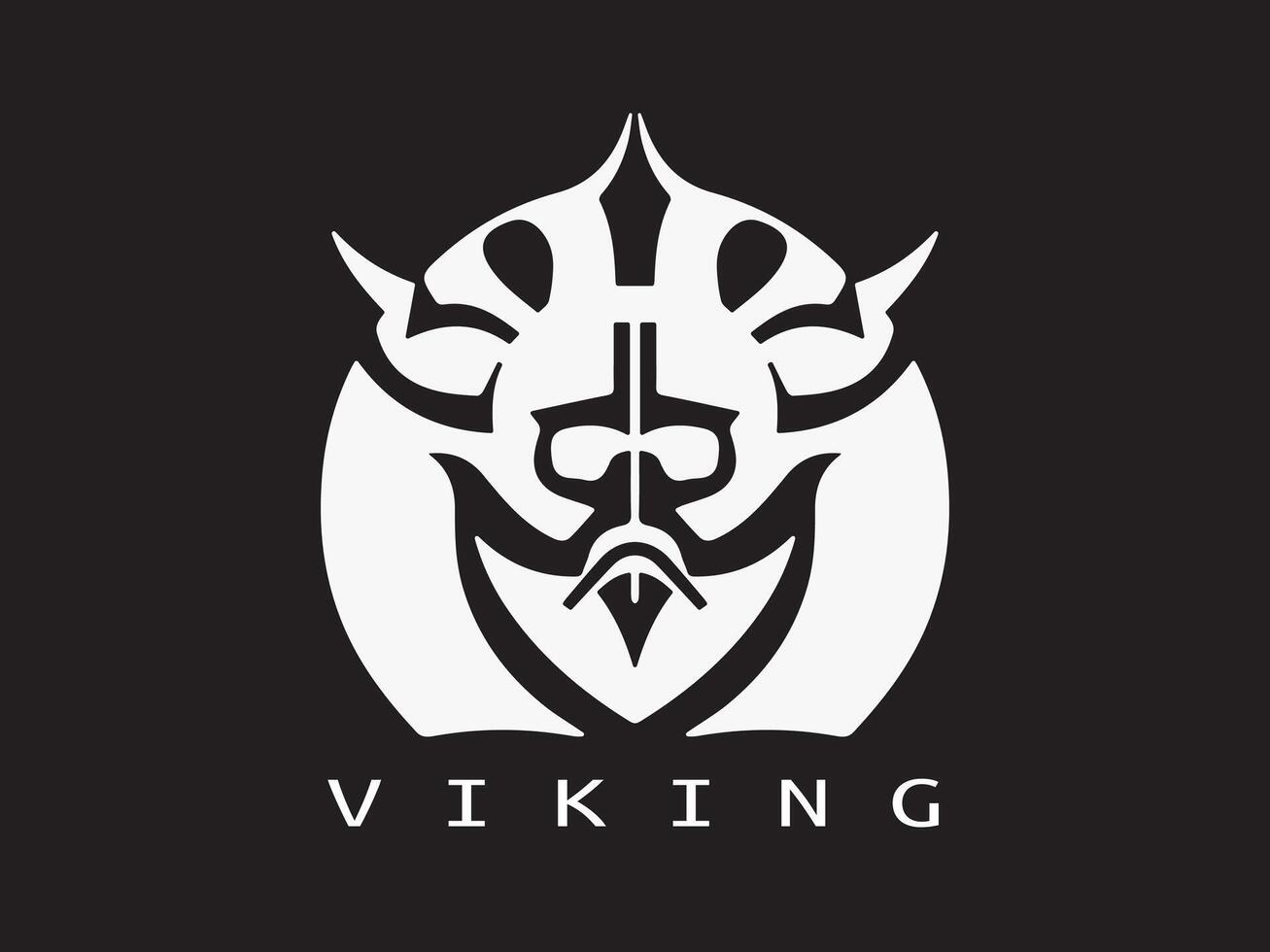 vikingo logo diseño icono símbolo vector ilustración