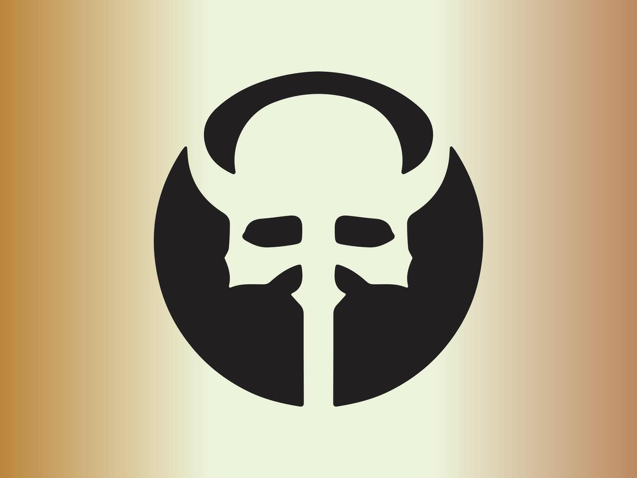 Viking logo design icon symbol vector illustration. Human viking logo design template.