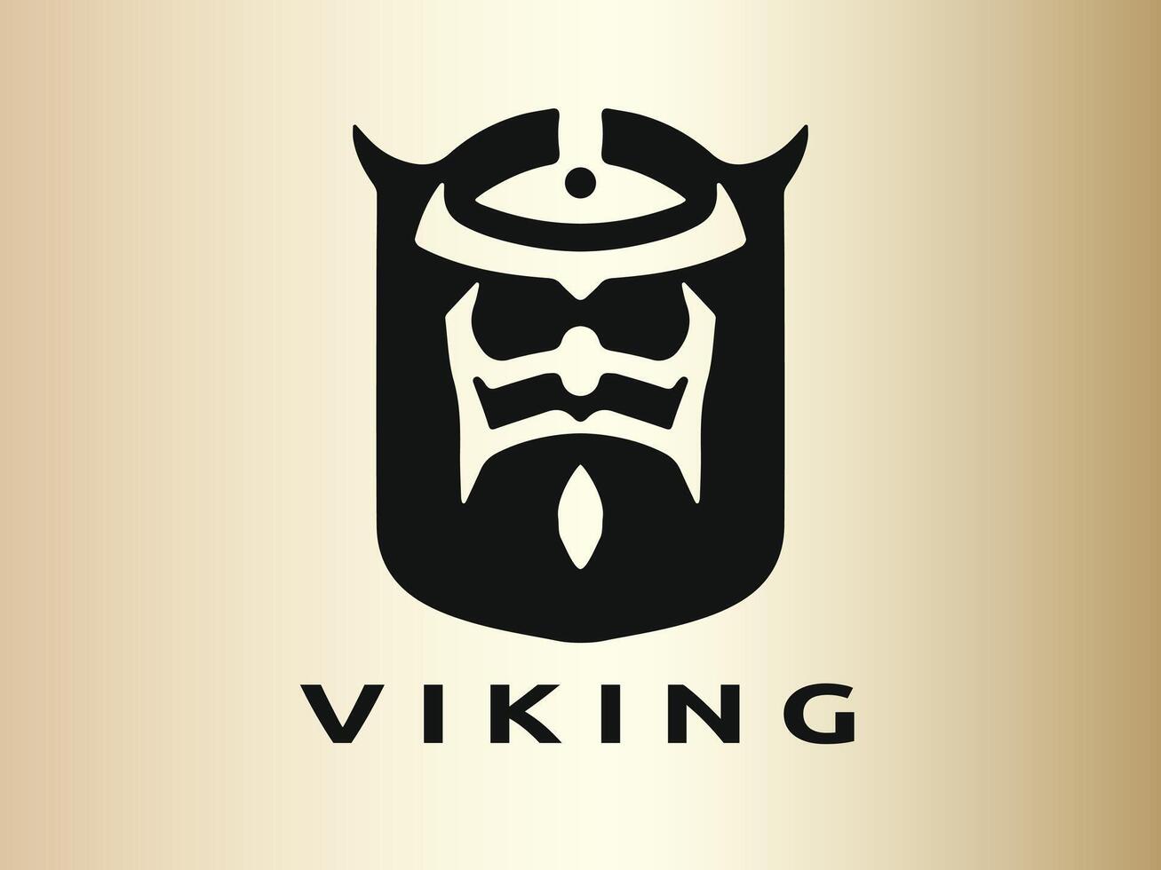 Viking logo design vector template. Human viking logo design icon symbol vector illustration.